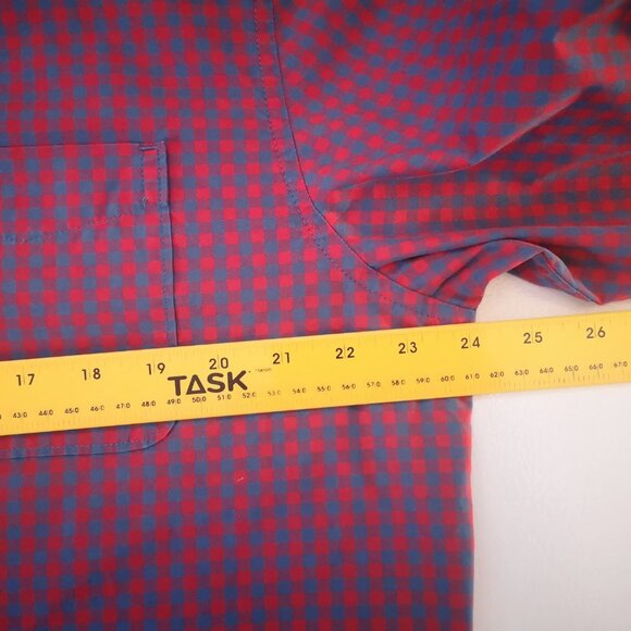 Denver Hayes Classic Fit Men's Red & Blue Checkered Casual Shirt - Picture 9 of 11